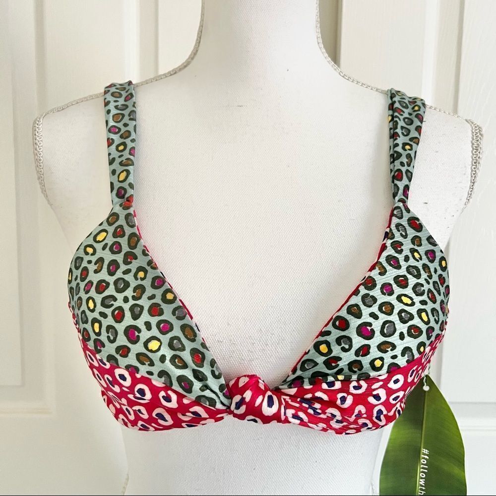 Farm Rio LEOPARD PATCH BRA Top in Multi Medium - Picture 3 of 9